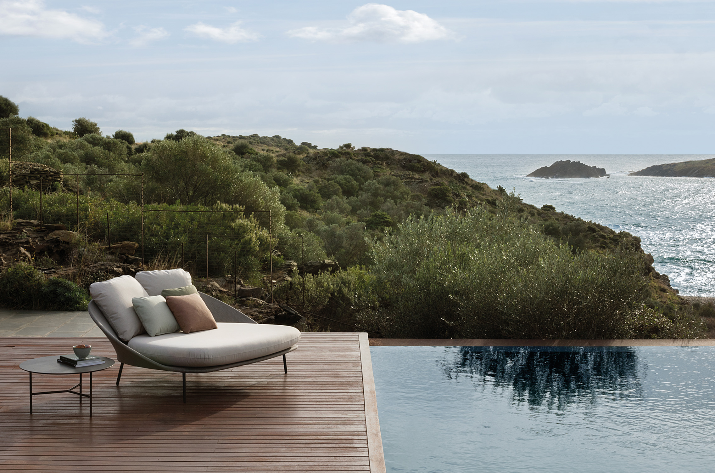Chaise longue double « Twins », Expormim, design Mut